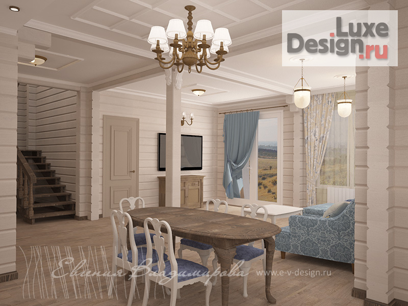 Дизайн интерьера загородного дома "Дом из бруса г. Москва" (фото 10)