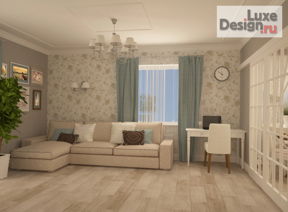 Дизайн интерьера двухкомнатной квартиры "Квартира для девушки г. Самара" (фото 1)