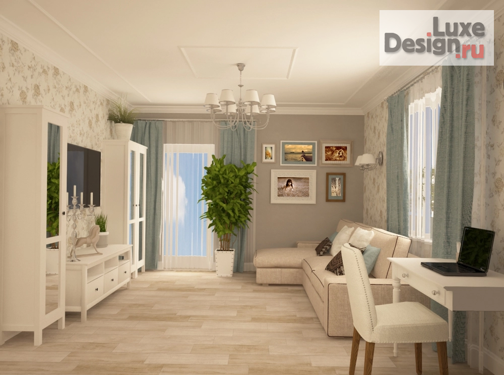 Дизайн интерьера двухкомнатной квартиры "Квартира для девушки г. Самара" (фото 2)