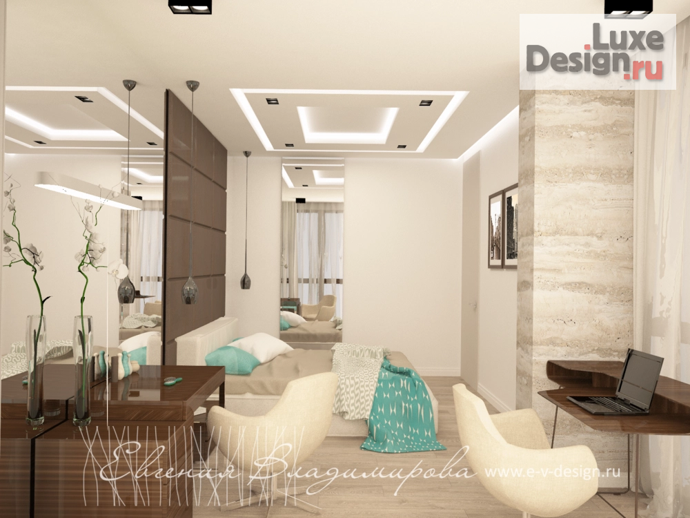 Дизайн интерьера трехкомнатной квартиры "Квартира со световыми линиями в Москве " (фото 8)