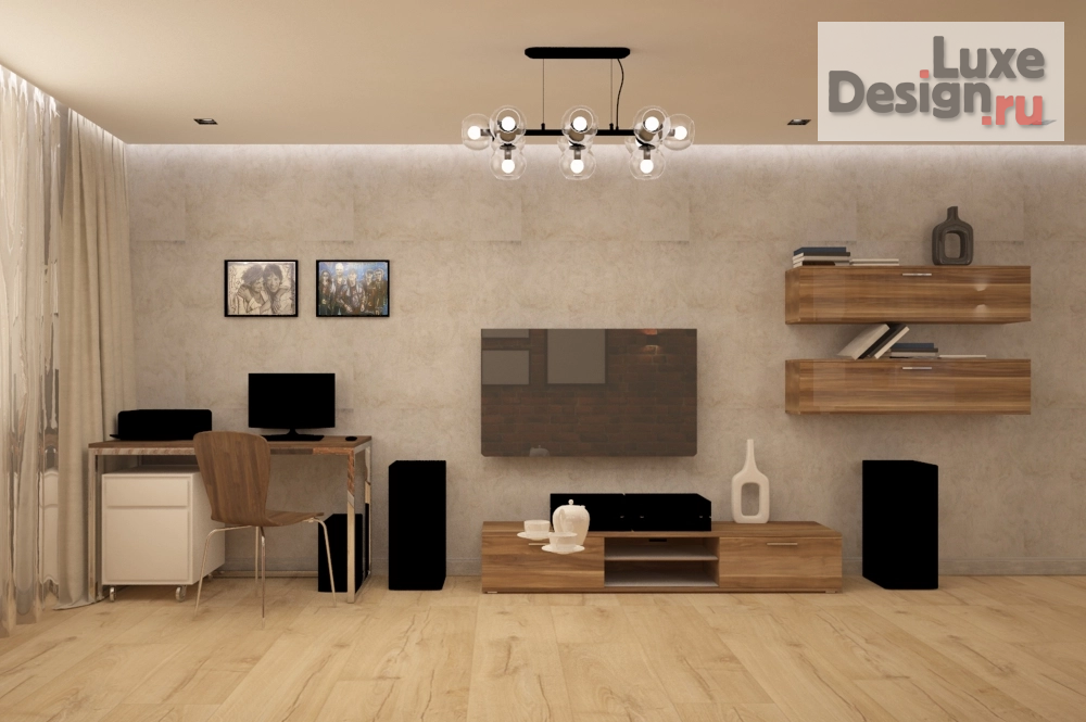 Дизайн интерьера трехкомнатной квартиры "Квартира с элементами стиля лофт в Тольятти" (фото 3)