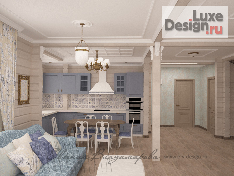 Дизайн интерьера загородного дома "Дом из бруса г. Москва" (фото 6)