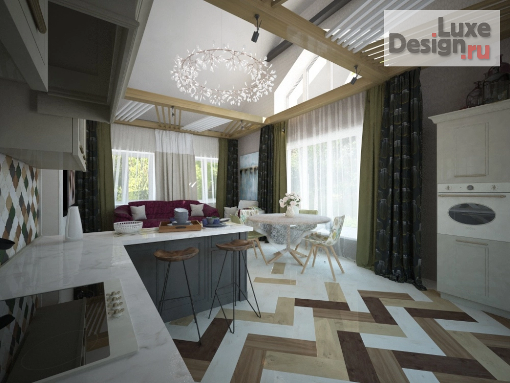 Дизайн интерьера коттеджа "Проект интерьера загородного дома" (фото 6)